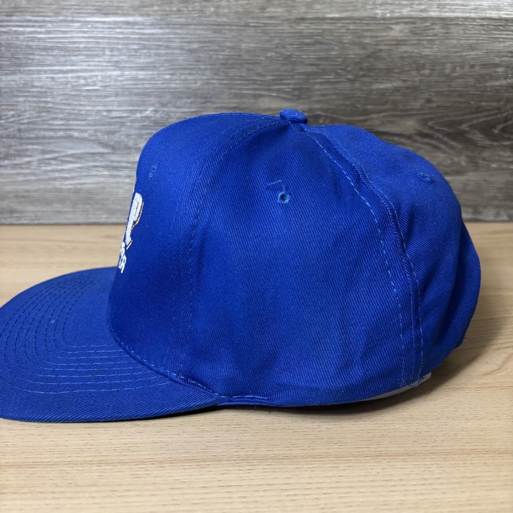 VINTAGE Miller Lite Hat Cap Snap Back Blue Beer Brewing Embroidered 90s - Picture 5 of 13